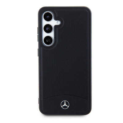 Galaxy S24 Case Mercedes Benz Original Licensed Leather Textured Plain Cover with Magsafe Charging Feature - 8