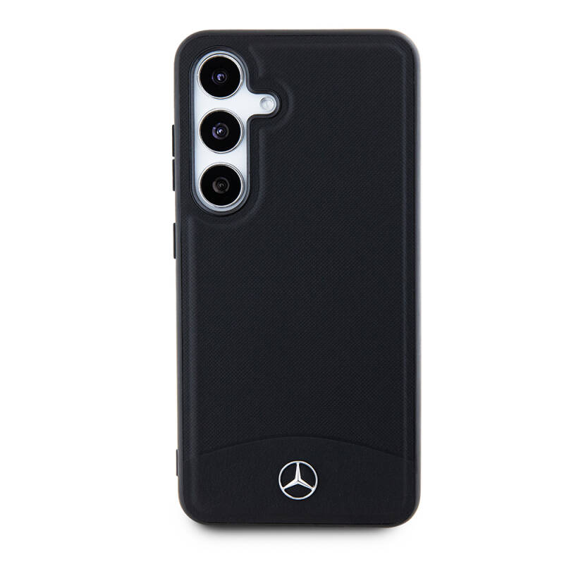 Galaxy S24 Case Mercedes Benz Original Licensed Leather Textured Plain Cover with Magsafe Charging Feature - 8