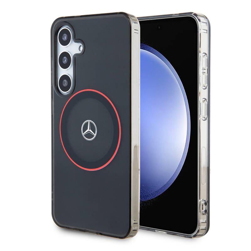 Galaxy S24 Case Mercedes Benz Original Licensed Red Ring Cover with Magsafe Charging Feature and IML Star Logo - 1