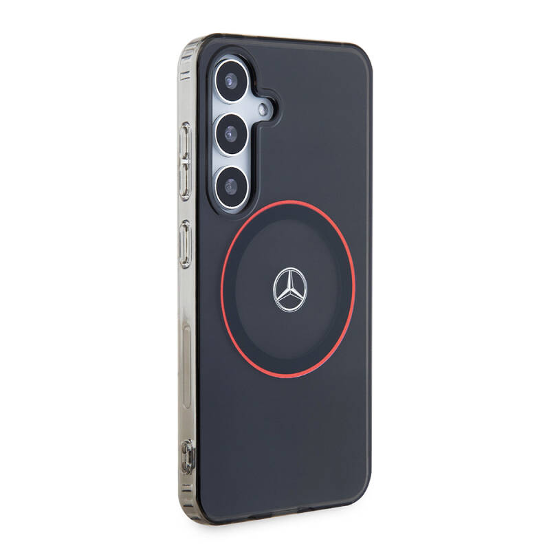 Galaxy S24 Case Mercedes Benz Original Licensed Red Ring Cover with Magsafe Charging Feature and IML Star Logo - 3