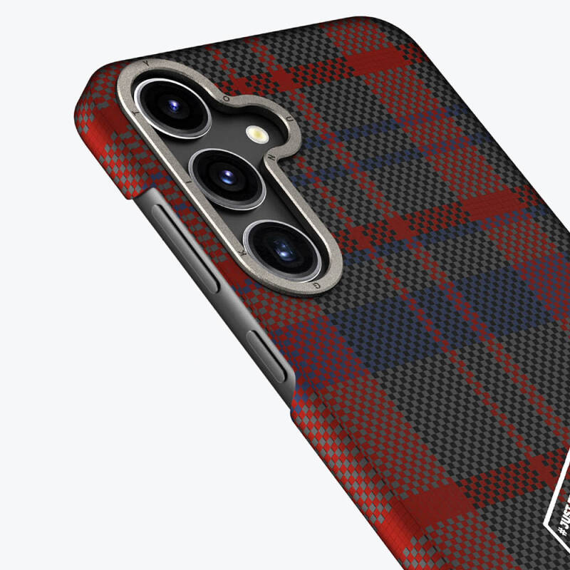 Galaxy S24 Case Plaid Patterned Youngkit Gezhi Series Cover - 7