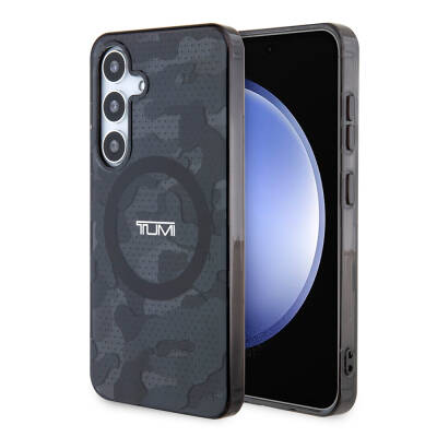 Galaxy S24 Case TUMI Original Licensed Magsafe Frosted Transparent Mesh Camouflage Patterned Cover with Charging Feature - 1