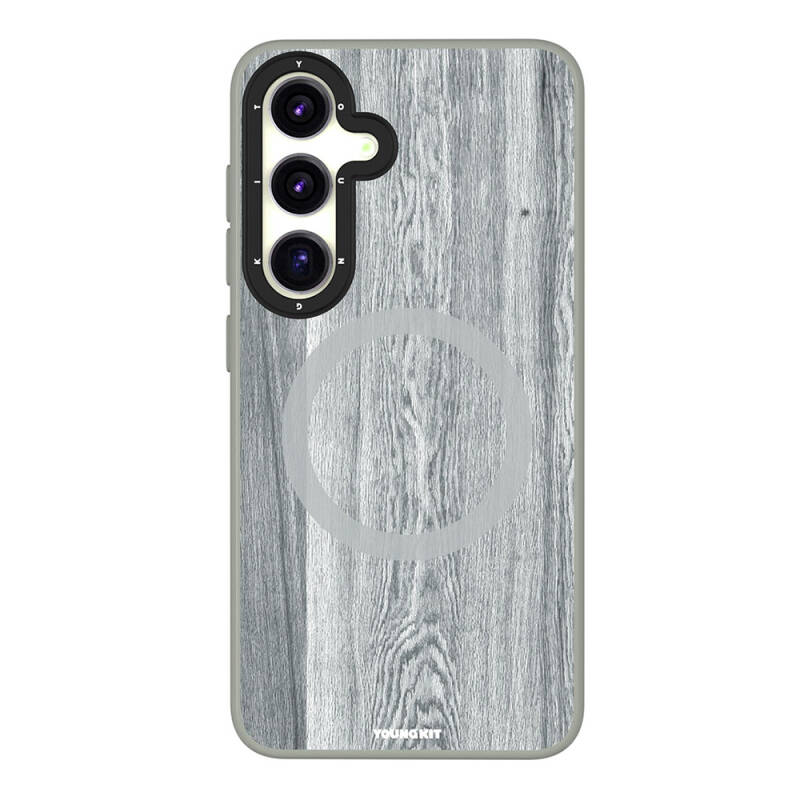 Galaxy S24 Case with Magsafe Charging Featured Yellowing Resistant Youngkit Wood Forest Series Cover - 2