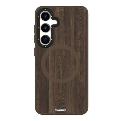 Galaxy S24 Case with Magsafe Charging Featured Yellowing Resistant Youngkit Wood Forest Series Cover - 3