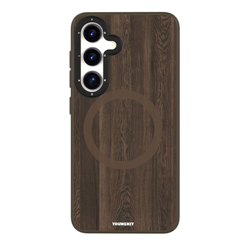 Galaxy S24 Case with Magsafe Charging Featured Yellowing Resistant Youngkit Wood Forest Series Cover - 3