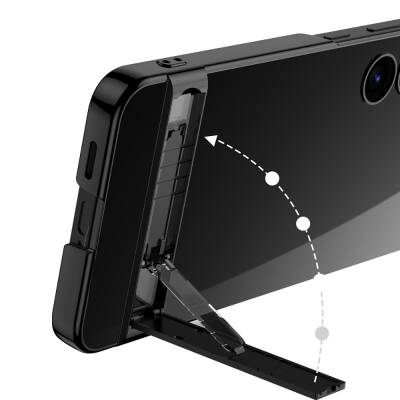 Galaxy S24 Case Zore Camera Protected Transparent Vertical Stand Ays Cover - 4