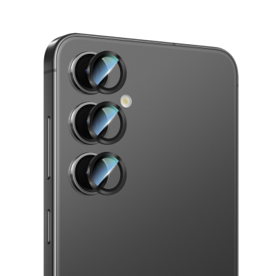 Galaxy S24 CaseWorld Alloy Serisi Oleofobik Anti Reflective Kamera Lens Koruyucu - 1