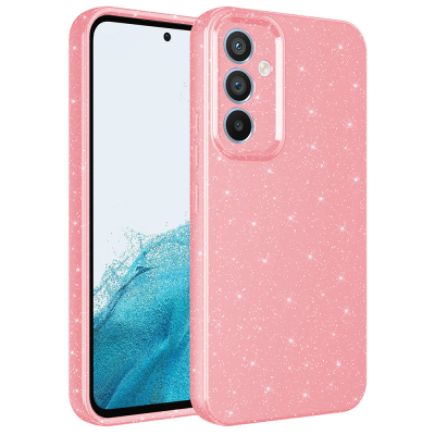 Galaxy S24 FE Case Camera Protection Glitter Luxury Zore Koton Cover - 1