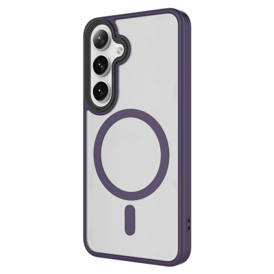 Galaxy S24 FE Case Hard PC Back Surface Wireless Charging Enabled Zore Fleet M-safe Cover - 11