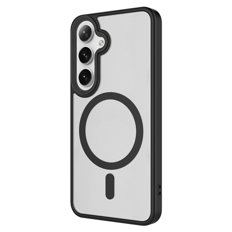 Galaxy S24 FE Case Hard PC Back Surface Wireless Charging Enabled Zore Fleet M-safe Cover - 7