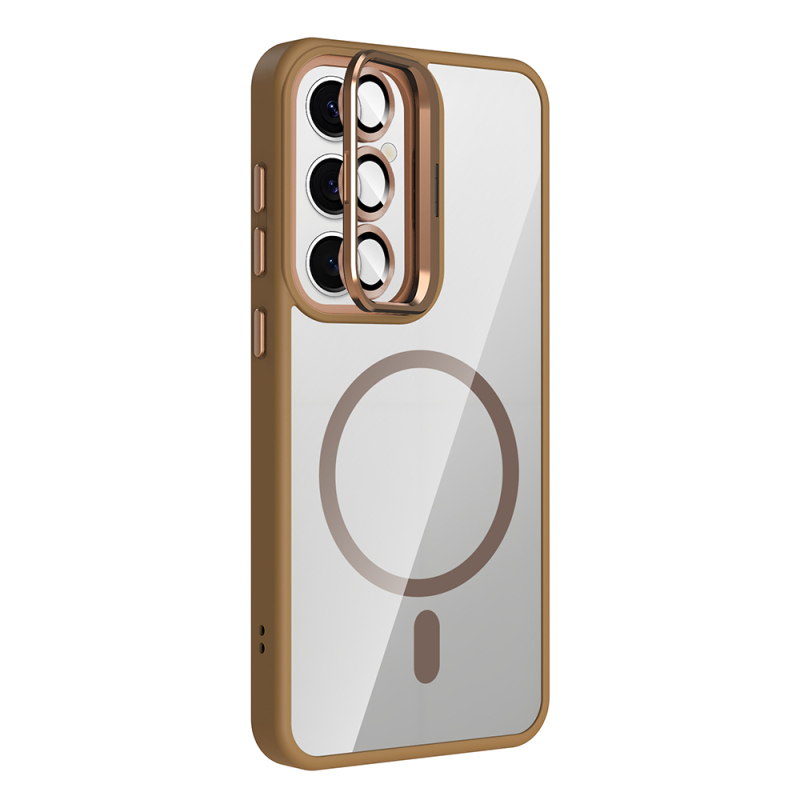 Galaxy S24 FE Case Stand Camera Lens Gift M-Safe Charging Feature Zore Etro Cover - 10
