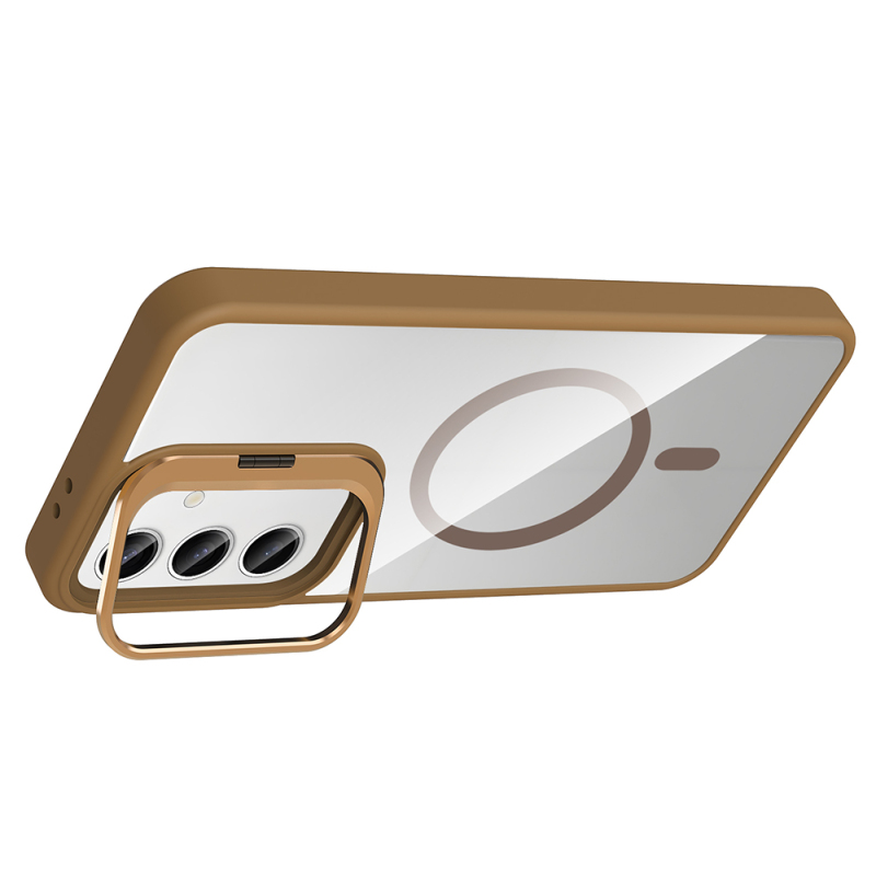 Galaxy S24 FE Case Stand Camera Lens Gift M-Safe Charging Feature Zore Etro Cover - 11