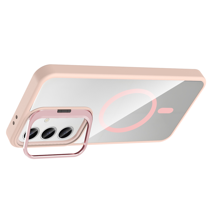 Galaxy S24 FE Case Stand Camera Lens Gift M-Safe Charging Feature Zore Etro Cover - 17
