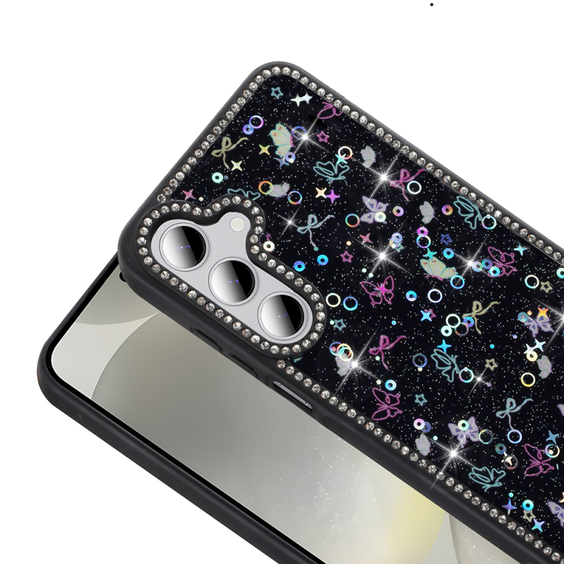 Galaxy S24 FE Case Stone and Glitter Design Zore Azra Cover - 9