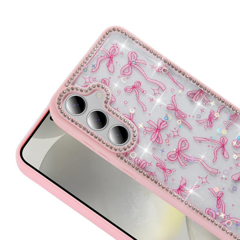 Galaxy S24 FE Case Stone and Glitter Design Zore Azra Cover - 10