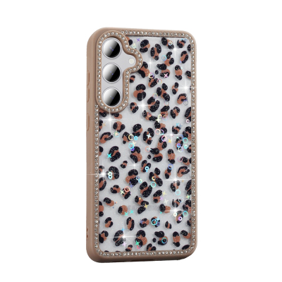 Galaxy S24 FE Case Stone and Glitter Design Zore Azra Cover - 5