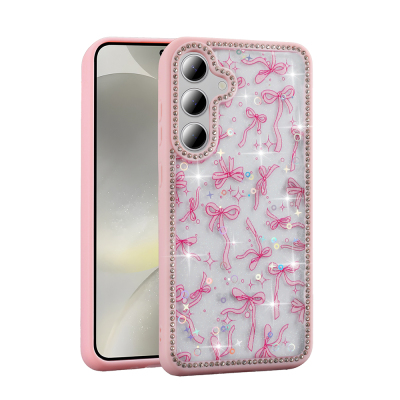 Galaxy S24 FE Case Stone and Glitter Design Zore Azra Cover - 4