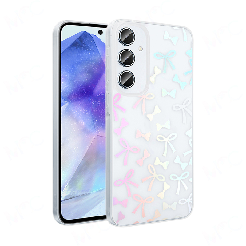 Galaxy S24 FE Case Transparent Figured Zore Folk Hard Cover - 5