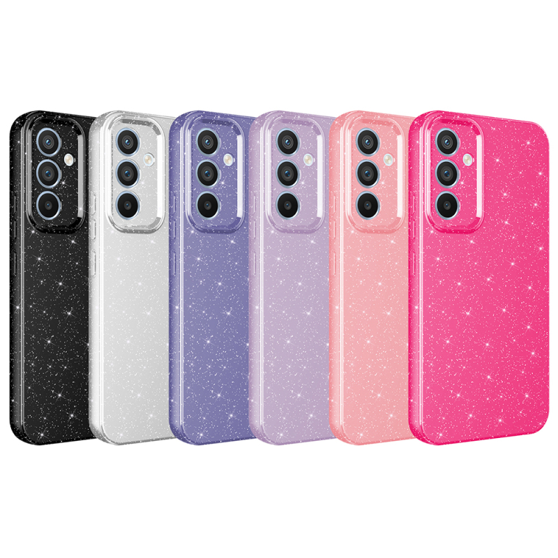 Galaxy S24 FE Kılıf Kamera Korumalı Simli Lüks Zore Koton Kapak - 6