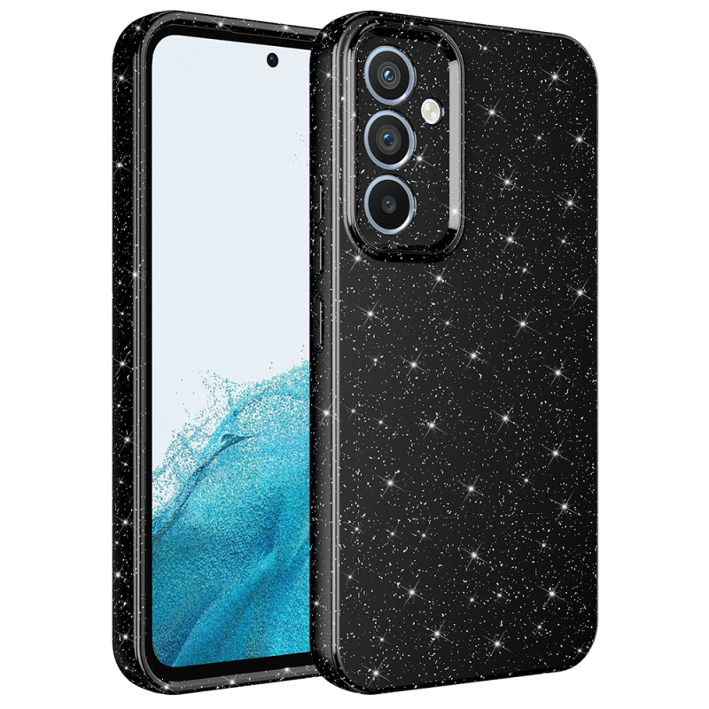 Galaxy S24 FE Kılıf Kamera Korumalı Simli Lüks Zore Koton Kapak - 4