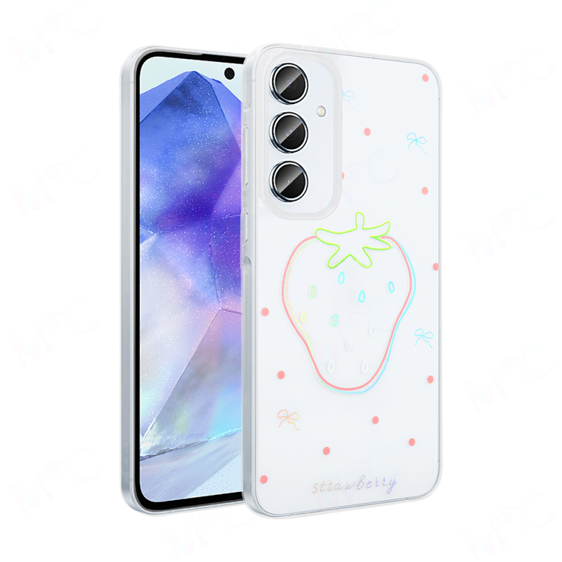 Galaxy S24 FE Kılıf Şeffaf Figürlü Zore Folk Sert Kapak - 4