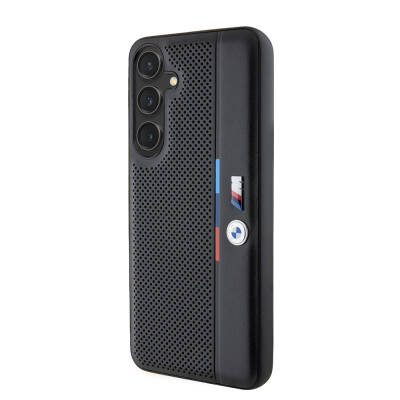 Galaxy S24 Plus Case BMW Original Licensed M Logo Three Color Striped Perforated Detail Line Cover - 2