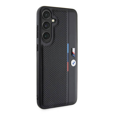 Galaxy S24 Plus Case BMW Original Licensed M Logo Three Color Striped Perforated Detail Line Cover - 3