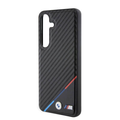 Galaxy S24 Plus Case BMW Original Licensed Three Stripes PU Carbon Cover with M Logo with Magsafe Charging Feature - 5