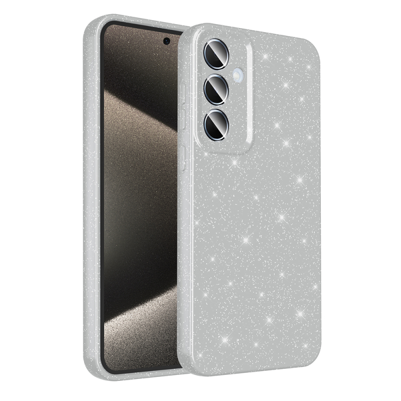 Galaxy S24 Plus Case Camera Protected Silvery Luxury Zore Koton Cover - 5