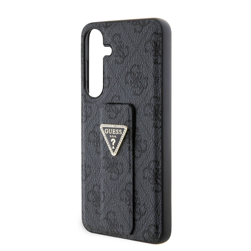 Galaxy S24 Plus Case Guess Original Licensed 4G Patterned Triangle Logo Leather Cover with Stand - 5