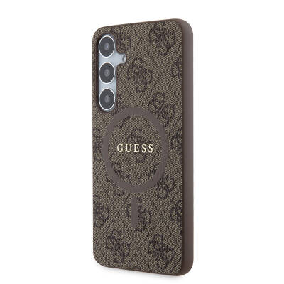 Galaxy S24 Plus Case Guess Original Licensed Magsafe Charging Featured 4G Patterned Text Logo Cover - 8