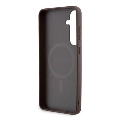 Galaxy S24 Plus Case Guess Original Licensed Magsafe Charging Featured 4G Patterned Text Logo Cover - 13