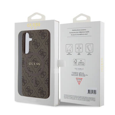 Galaxy S24 Plus Case Guess Original Licensed Magsafe Charging Featured 4G Patterned Text Logo Cover - 17