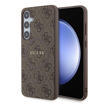 Galaxy S24 Plus Case Guess Original Licensed Magsafe Charging Featured 4G Patterned Text Logo Cover - 15