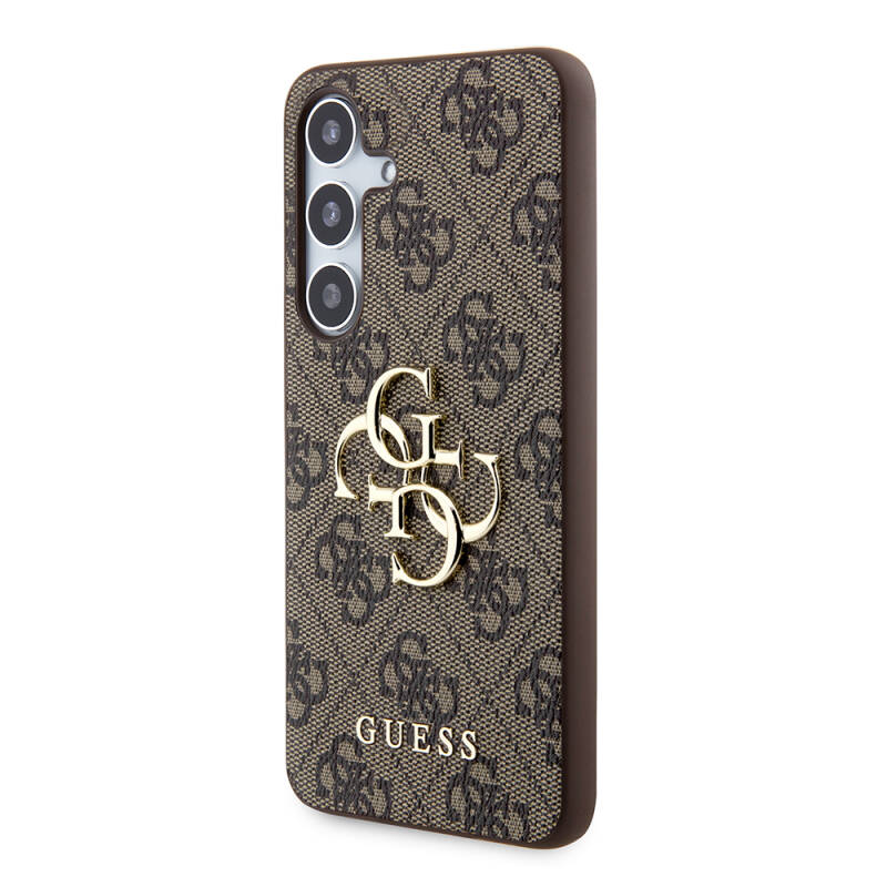 Galaxy S24 Plus Case Guess Original Licensed PU Leather Text and 4G Metal Logo Patterned Cover - 2