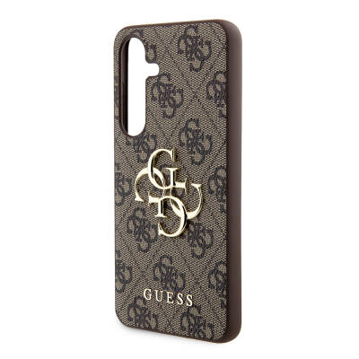 Galaxy S24 Plus Case Guess Original Licensed PU Leather Text and 4G Metal Logo Patterned Cover - 6