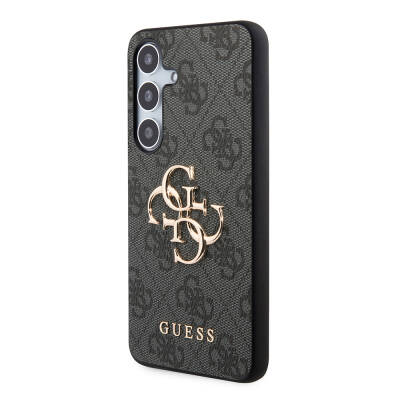 Galaxy S24 Plus Case Guess Original Licensed PU Leather Text and 4G Metal Logo Patterned Cover - 18