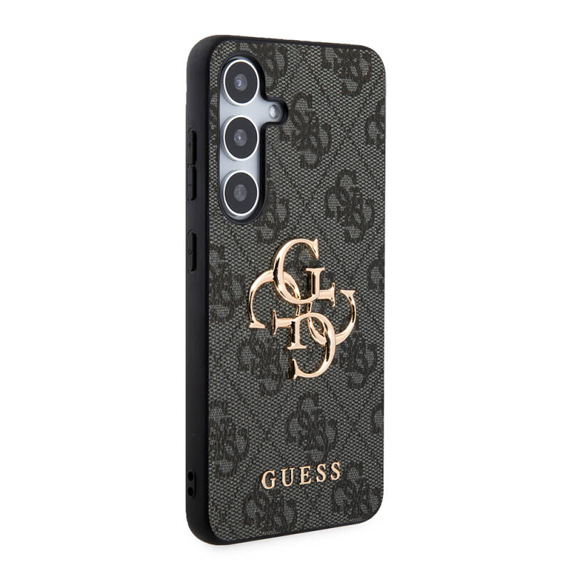 Galaxy S24 Plus Case Guess Original Licensed PU Leather Text and 4G Metal Logo Patterned Cover - 20