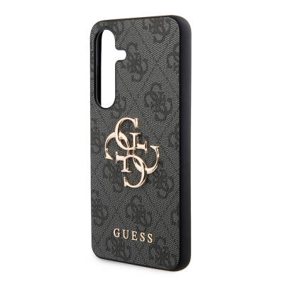 Galaxy S24 Plus Case Guess Original Licensed PU Leather Text and 4G Metal Logo Patterned Cover - 22