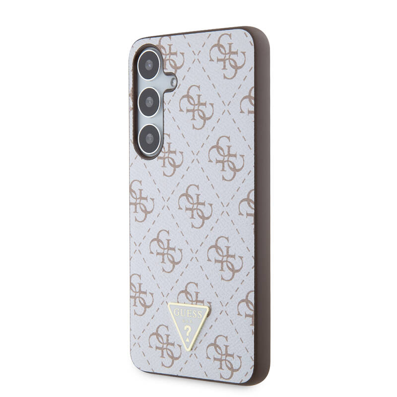 Galaxy S24 Plus Case Guess Original Licensed PU Triangle Logo 4G Patterned Cover - 2