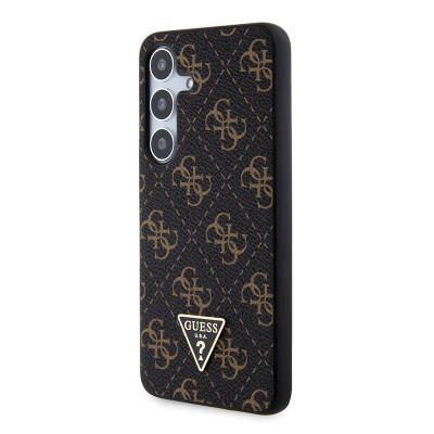 Galaxy S24 Plus Case Guess Original Licensed PU Triangle Logo 4G Patterned Cover - 10