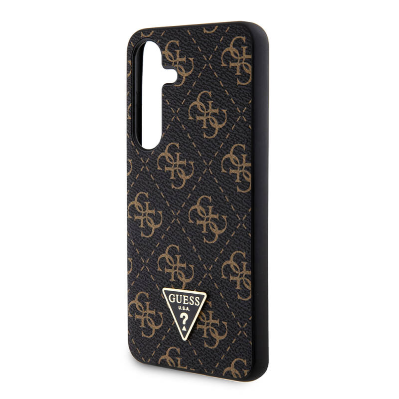 Galaxy S24 Plus Case Guess Original Licensed PU Triangle Logo 4G Patterned Cover - 13