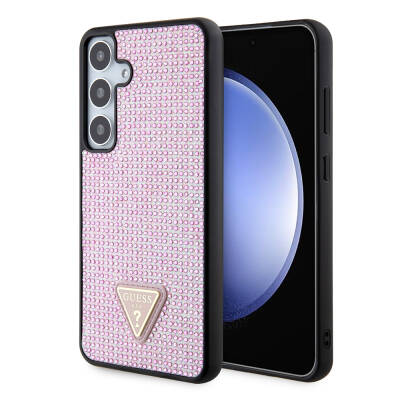 Galaxy S24 Plus Case Guess Original Licensed Stone Back Cover with Triangle Logo - 1