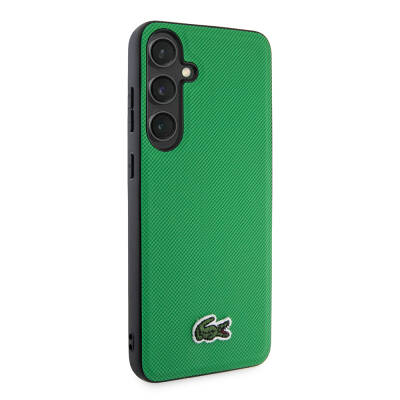 Galaxy S24 Plus Case Lacoste Original Licensed PU Pique Pattern Back Cover with Iconic Crocodile Woven Logo - 5
