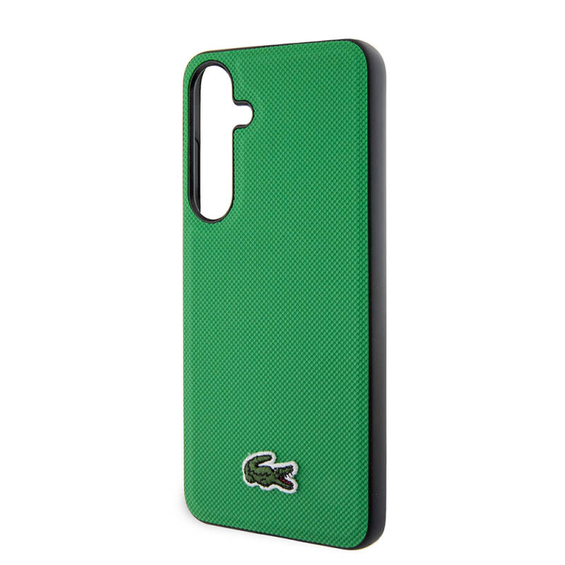 Galaxy S24 Plus Case Lacoste Original Licensed PU Pique Pattern Back Cover with Iconic Crocodile Woven Logo - 7