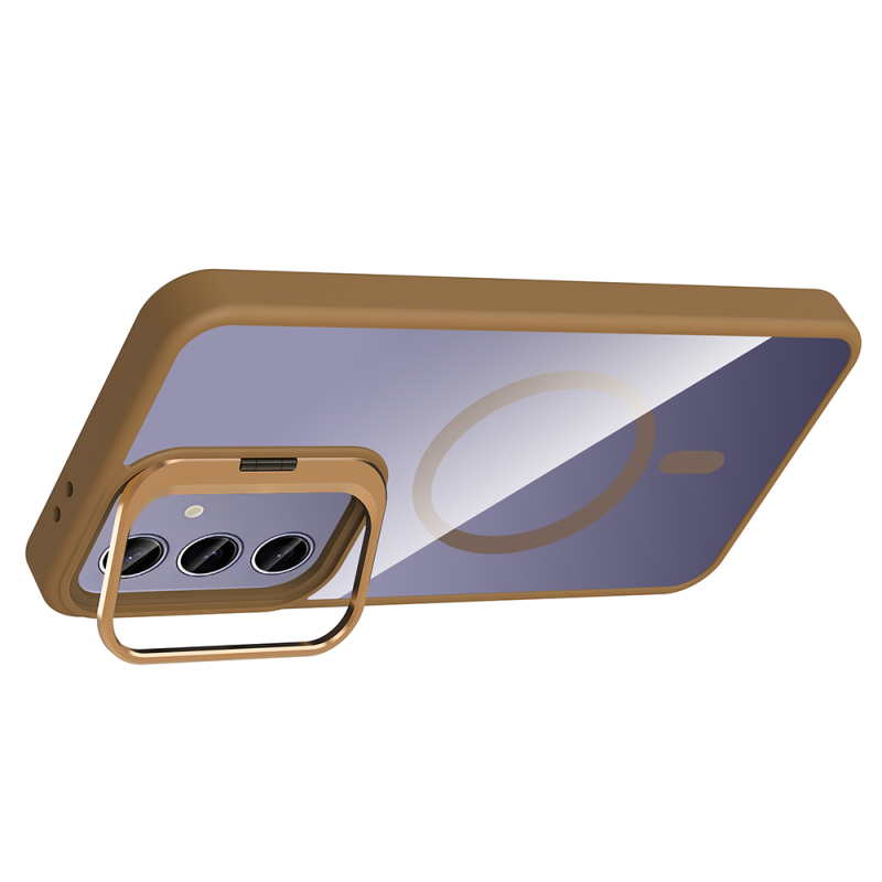 Galaxy S24 Plus Case Stand Camera Lens Gift M-Safe Charging Feature Zore Etro Cover - 9