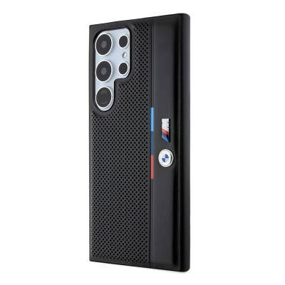 Galaxy S24 Ultra Case BMW Original Licensed M Logo Three Color Striped Perforated Detail Line Cover - 2