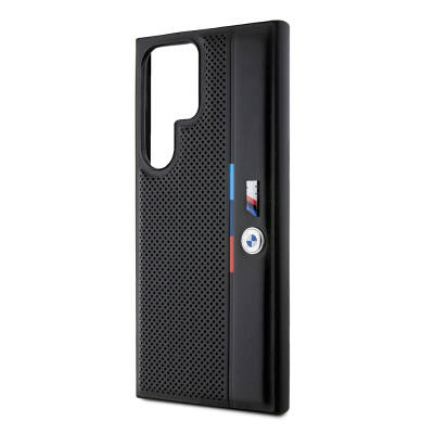 Galaxy S24 Ultra Case BMW Original Licensed M Logo Three Color Striped Perforated Detail Line Cover - 5