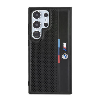 Galaxy S24 Ultra Case BMW Original Licensed M Logo Three Color Striped Perforated Detail Line Cover - 8