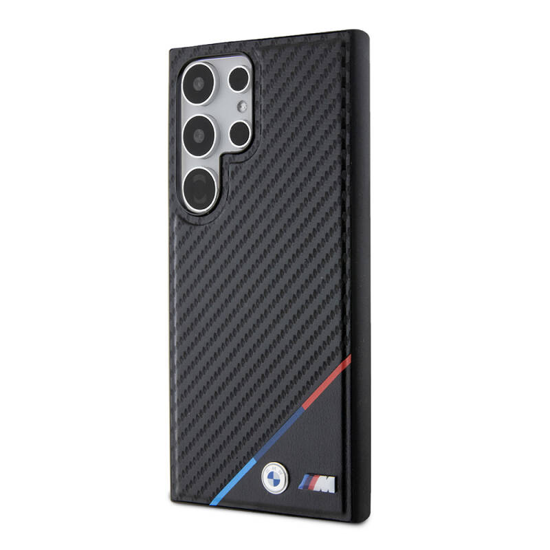 Galaxy S24 Ultra Case BMW Original Licensed Three Stripes PU Carbon Cover with M Logo with Magsafe Charging Feature - 2